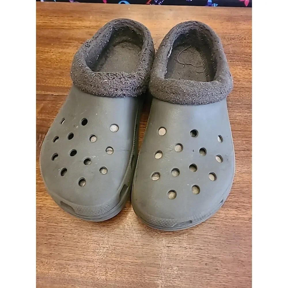 Crocs Clog Shoes Unisex Brown/ w Brown Lining Men Size 11